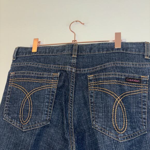Calvin Klein Womens Jeans Size 13 Bootcut Mid Rise Flare Denim Casual‎ Y2K 70’s - Picture 8 of 12